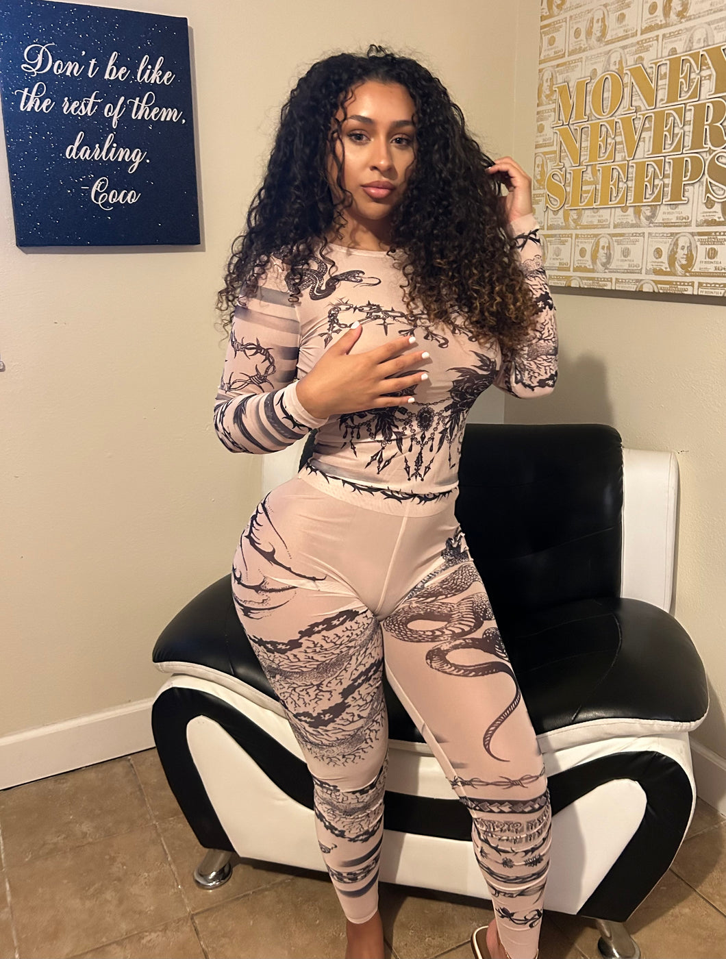 Mesh Snakeskin Set