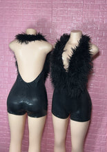 Load image into Gallery viewer, Black Fur Backless “Romper”
