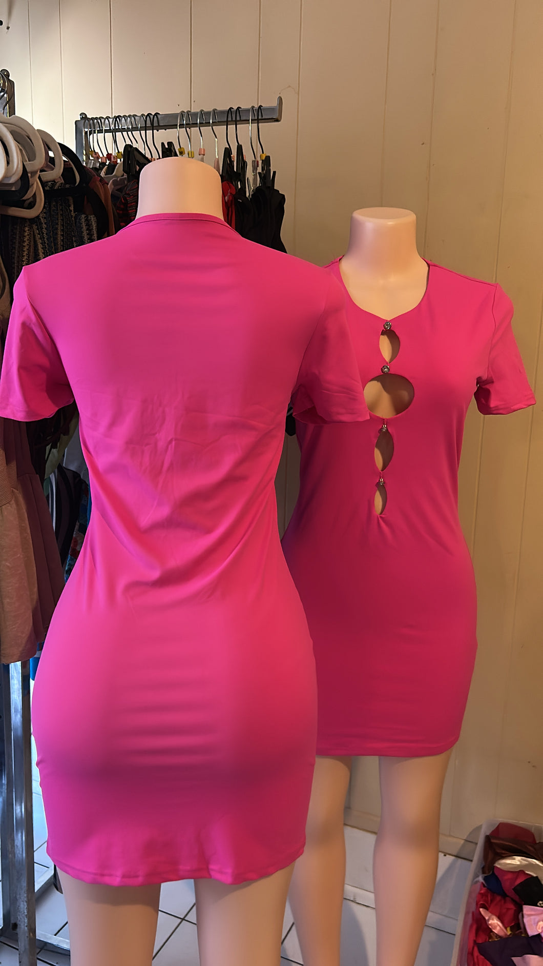 Sexy Pink cut out ”Dress”