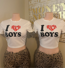 Load image into Gallery viewer, I love Rich Boy Crop “Top”
