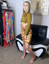 Load image into Gallery viewer, Olive Green Swirl “Dress”

